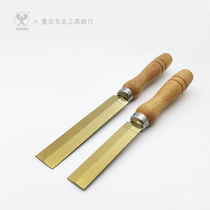 Saw this TOPeMA Japanese titanium-plated diamond steel N file wooden handle diamond file thin triangle file saw blade Japanese file