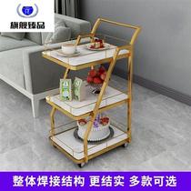 Hotel restaurant dining car three-story wine cart tea cart z snack cake cart 4 store mobile push storage cart