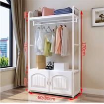 Nordic iron coat rack floor-to-ceiling bedroom door u household clothes hanger living room storage rack clothes rack length 60 width