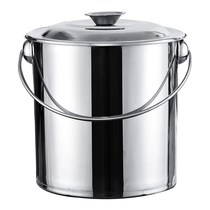 2024 New Stainless Steel O Barrel Oil Barrel High Pot Portable Round Barrel Water Bucket Water Storage Home Kindergarten Belt