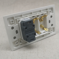 Type 120 two-position audio socket panel multimedia surround four-head audio audio two-hole power wall panel