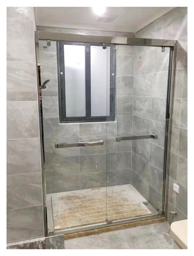 Customize a typeface 304 stainless steel shower partition shower room tempered glass bathroom Screen Ramen-Taobao