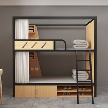 New bunk bed high and low iron frame bed Youth Hostel B&B duplex apartment student K student staff dormitory bunk bed double
