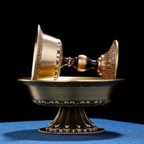 Small Dharma Protector Cup Tantric Buddha Supplies Tibetan-style Buddha Decorations Pure Copper Glossy U-surface Water Supply Cup Buddha Cup