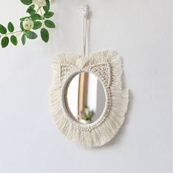 ແນະນໍາ Hanging Wall Mirror Bohemia Macrame Mirrors Cute for Cat