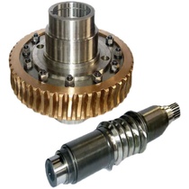 Speed reducer worm gear big transmission 45 Number of steel turbine worm 1 model 1 5 mold 2 mode -4 15 15 teeth -100 teeth