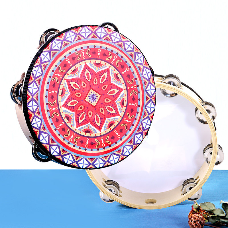 Adult dance Suzuki child Orff professional percussion instrument Handbeat drum Kindergarten teacher rattles with a hand drum-Taobao