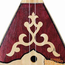 Xinjiang ethnic musical instrument 75cm Kazakh handmade G carved text dombula childrens solid wood standard