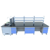 Стальная и древесная испытательная скамья Workbench Химическая лабораторная скамья стальная сталь -боковая стола Центральная таблица экспериментальная таблица PP Вентиляция