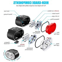 new2PCS LED Bike Light Bicycle Front Rear lights USB Charge