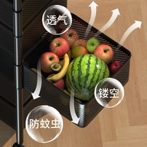 Kitchen vegetable storage rack household multi-functional rotating installation-free fruit basket floor-standing multi-layer storage rack