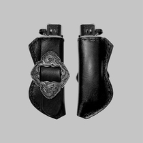 Lulu Korean c purchasing independent designer dirt nap hand-inlaid rivets genuine leather lighter case holster