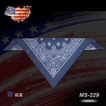 U.S. imported pure cotton western denim square scarf riding pure cotton turban scarf bib X western giant harness