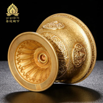 Water supply cup Huibao pure copper water supply bowl household B high-foot supply cup supply bowl toasting cup small size 1