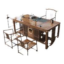 Qianxi new Chinese style solid wood tea table and chair combination 2v022 new model for home use living room office tea table tea