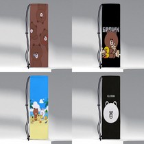 X portable cartoon bear and rabbit series printed shoulder drawstring drawstring badminton racket bag