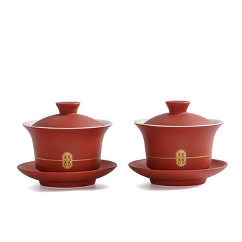 Change the mouth to worship tea cup wedding tea set wedding dowry ceramics wedding bowls and chopsticks new chinese wedding supplies wedding cup
