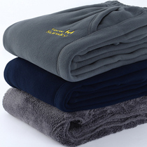 冬装加厚加绒防风抗寒保暖户外抓绒D裤男大码休闲运动长裤秋裤冬