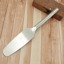 Stainless steel brick knife for bricklaying small double-sided oval handle multi-functional tile knife masons ruler wall masonry trowel