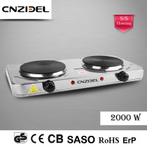 双盘2000W电热炉110V220V欧规双灶蒸煮炒电热炉双加热实验室