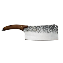 Longquan bone chopping knife hand-forged 5cr special large bone chopping knife weighted and thickened bone chopping knife pig trotter hammer pattern household