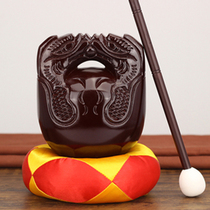 Fish-worshiping camphor wood Buddhist instrument solid solid wood Buddhist instrument wooden heart wood carving percussion camphor musical instrument