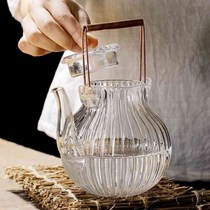 Boiling pattern glass kettle electric heating high temperature resistant copper handle handle E kettle boiling water boiling tea kettle furnace resistant new tea set in stock