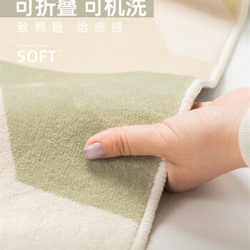 Japanese-style bedroom bedside carpet living room floor mat room stain-resistant balcony bay window mat non-slip bedside blanket machine washable