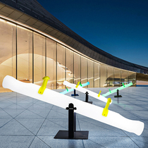 Glowing seesaw square park activity props parent-child interactive play double childrens outdoor internet celebrity seesaw