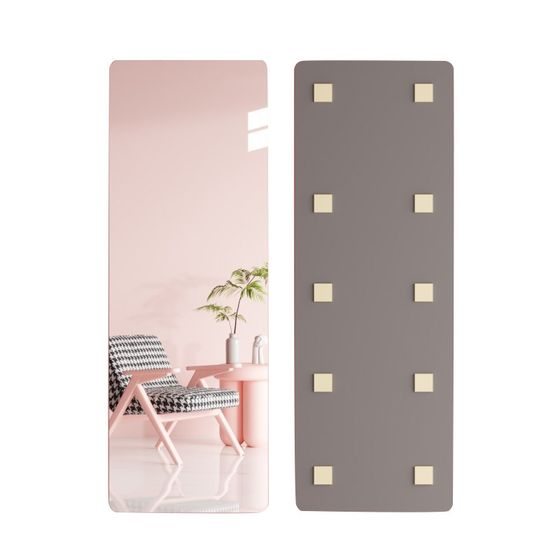 小镜子贴墙自粘免打孔亚克力化妆镜贴墙卫生间宿舍高清全身穿衣镜