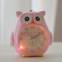Alarm clock creative cartoon cute children student silent night light bedside multifunctional snooze voice singing clock