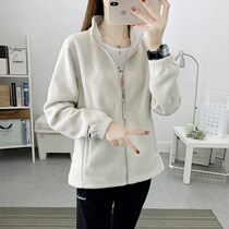 Fleece jacket winter new mens polar fleece jacket middle-aged and elderly outdoor thickened warm casual cardigan jacket for women
