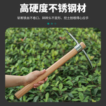 Outdoor mountaineering pickaxe stainless steel l pickaxe head small foreign pickaxe hoe digging artifact cross pickaxe ice climbing portable tool ice