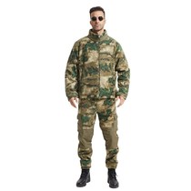 Autumn and winter outdoor sports camouflage stand-up collar fleece jacket cold-proof and warm tactical arctic fleece suit