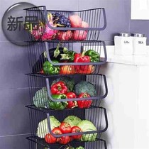 Kitchen rack floor-standing vegetable rack to store multi-layer utensils and supplies rack h storage rack no punching