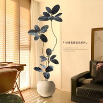 Black King Kong rubber tree simulated green plant fake plant x indoor large potted floor-standing ornament living room advanced bionic