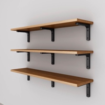 Wall storage rack wall bookshelf hanging wall wooden board one-word B board solid wood layered board suspended partition wall storage