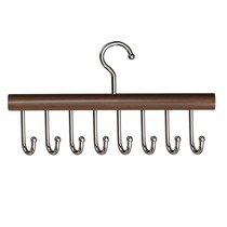 Wooden clothes hanger round hanging tie leather belt silk scarf underwear storage artifact household multi-functional clothes hanging hook