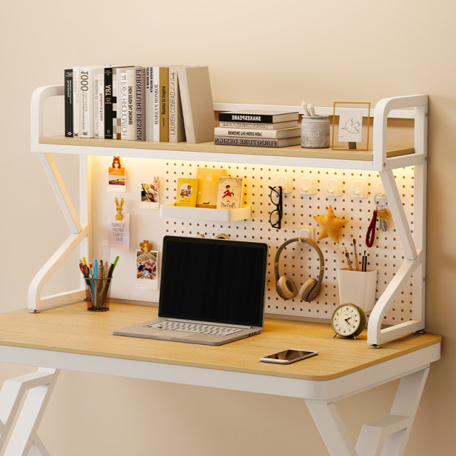 Desktop storage rack storage rack hole board computer desk iron bookshelf student desk simple storage rack