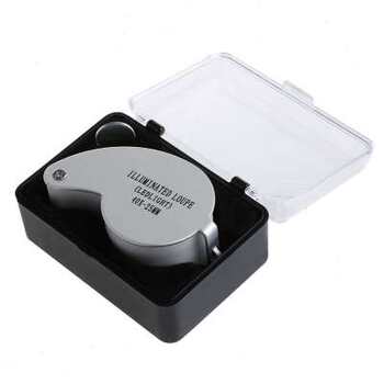 ແນະນຳ 40X 25mm Metal Cover Jewellery Loupe Eye Magnifier