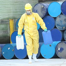 Chemical protective clothing full set of chemical fire-fighting acid and alkali resistant protective clothing rescue clothing chemical industry factory protective clothing light clothing P