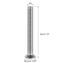 Sufa M3x30mm Flat Head Machine Screws IPhillips Cross Screw