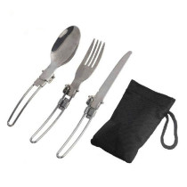 Lsnla cookware backpack Spork fork otainless steeg fold