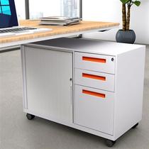 Under-the-desk filing cabinet movable steel n-made sliding low cabinet with wheels rolling door side cabinet mobile iron drawer cabinet all