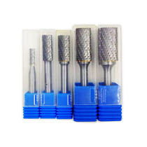 B-type cylindrical tungsten steel carbide rotary file double-slot expansion milling cutter metal grinding head electric engraving head