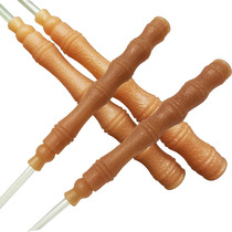 50 cm string ball single-head diabolo pole oblique hole copper head transparent white fiberglass thin front and thick string ball shaker pole