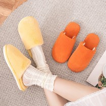 Wo en cFaux Fur Slippers Folid Color Indoor HomemSmale Wint