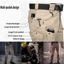 Mens Tactical Cargo Pants Elastic Multi Pocket Outdoor Casu