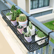 Balcony hook flower pot rack balcony storage rack flower rack iron C art hanging railing hanger hanging flower pot rack guardrail