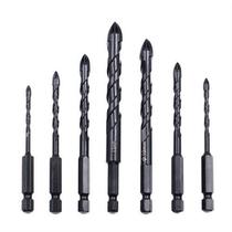 7pcs 3-12 Cross Glass Ceramic Concrete Hole Opener Kit Hard